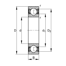 S 6218-2RSR, (j) DIN 625-1 (bio)(zhn)Ҫߴ, ɂ(c)ܷ